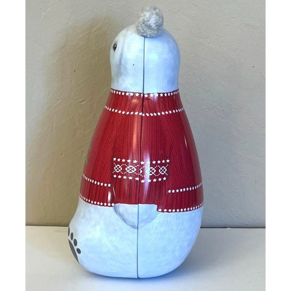 The Silver Crane Christmas Polar Bear Shaped Tin Canister Collectable Gift Packa - Picture 4 of 13